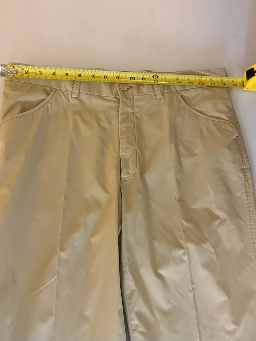 Aristo Eighteen Men’s Golf Pants Size 36 Khaki Performance Flat Front Casual